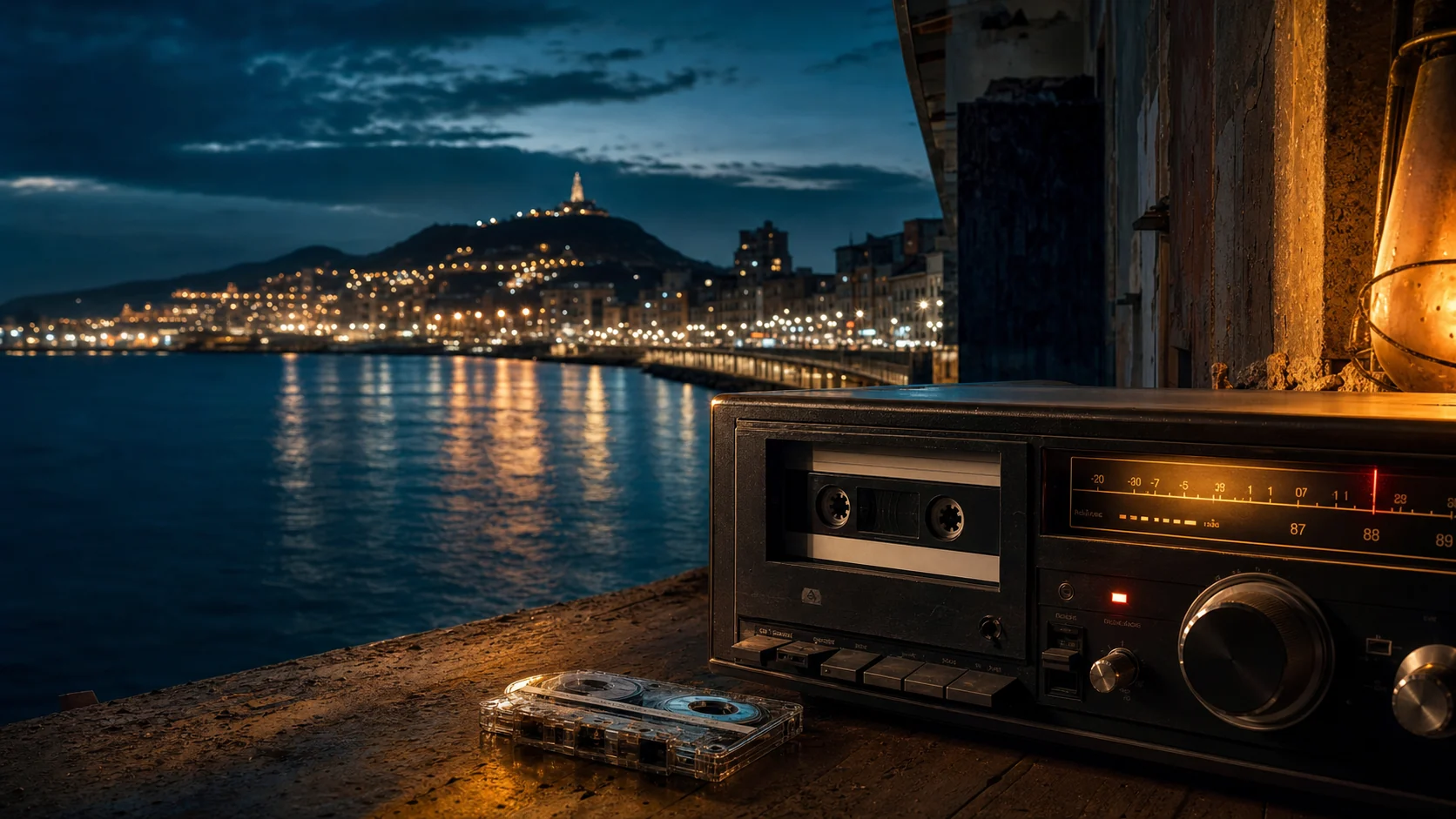 Illustration artistique d’une nuit à Oran
